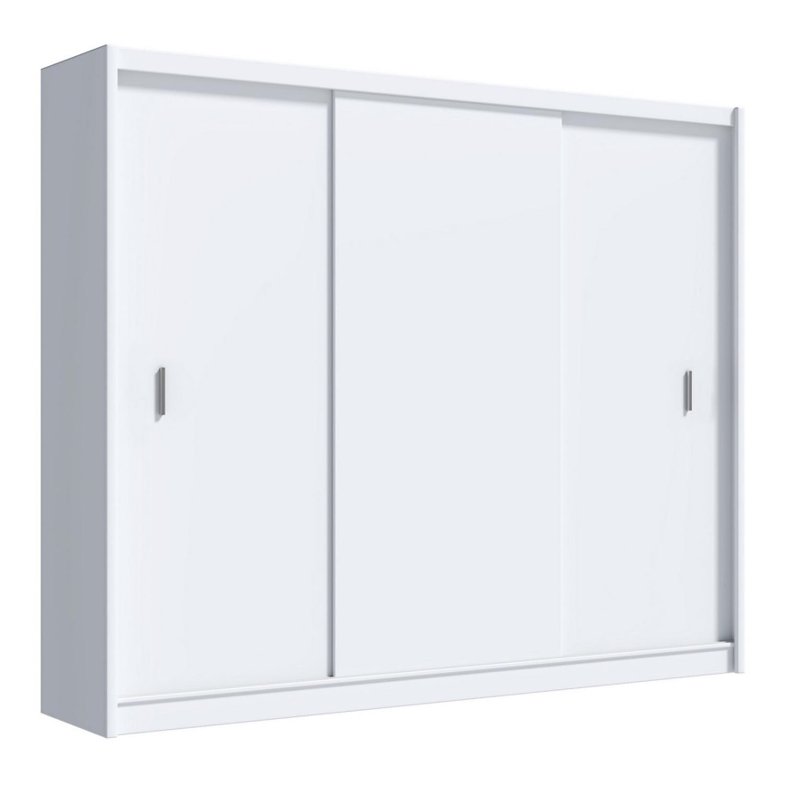 Riidekapp liugustega SAPHIRA 250x215 cm valge