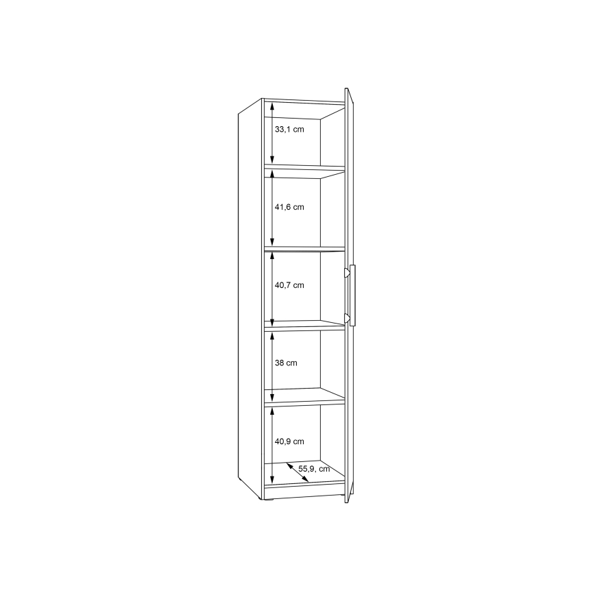 Riidekapp MARO 51x213 cm artisan-tamm