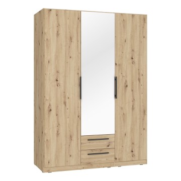 Riidekapp MARO peegliga 150x213 cm, artisan-tamm