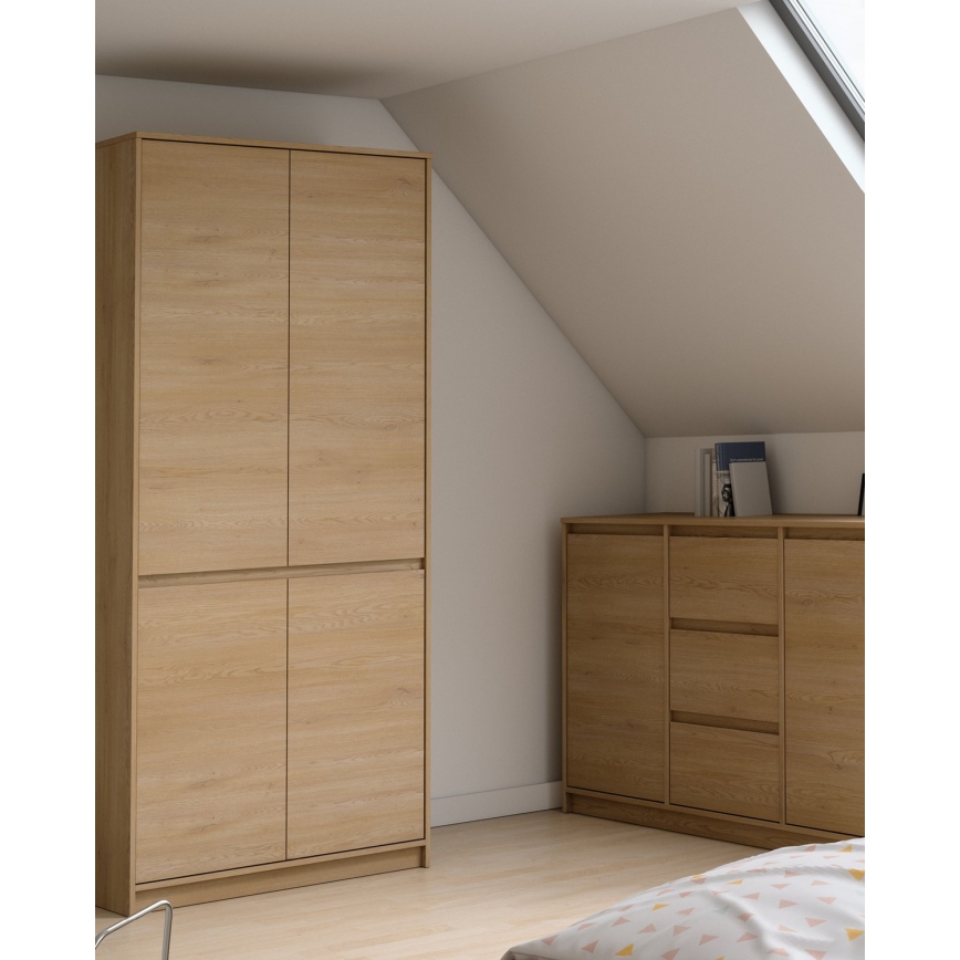 Riidekapp MIYABI 90x198x52 cm, tamm Cremona