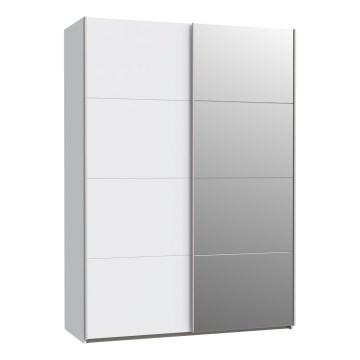 Riidekapp peegliga KARO 150x210 cm valge