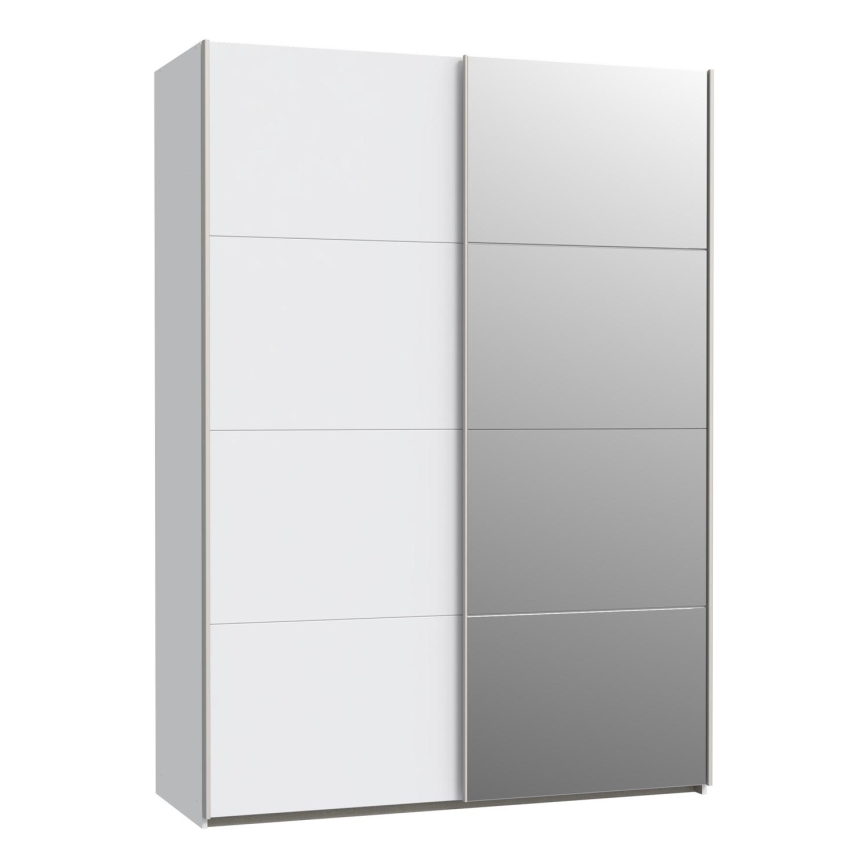 Riidekapp peegliga KARO 150x210 cm valge