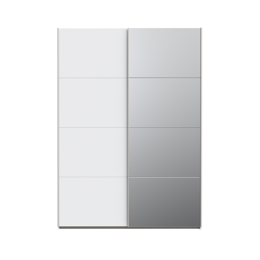 Riidekapp peegliga KARO 150x210 cm valge