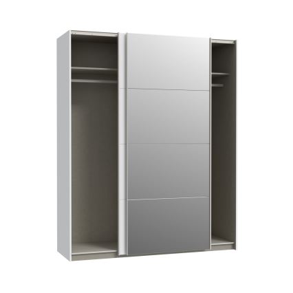 Riidekapp peegliga KARO 170x210 cm valge