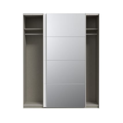 Riidekapp peegliga KARO 170x210 cm valge