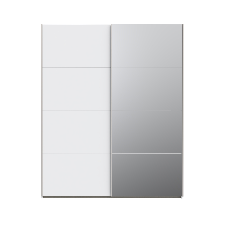 Riidekapp peegliga KARO 170x210 cm valge