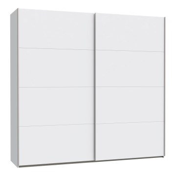 Riidekapp peegliga KARO 220x210 cm valge