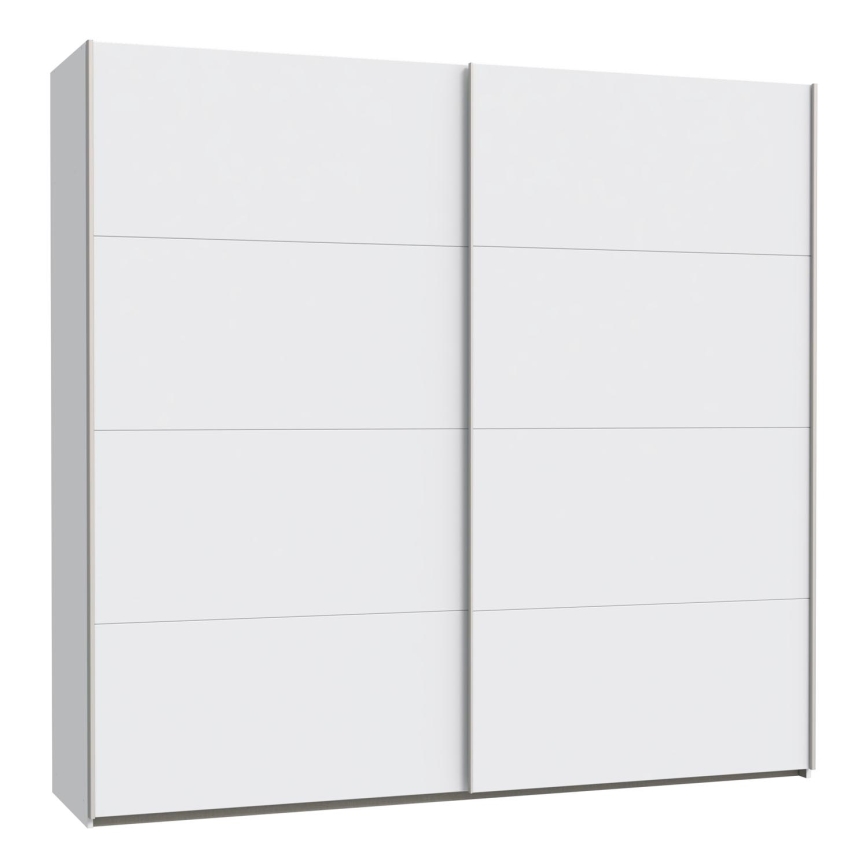Riidekapp peegliga KARO 220x210 cm valge