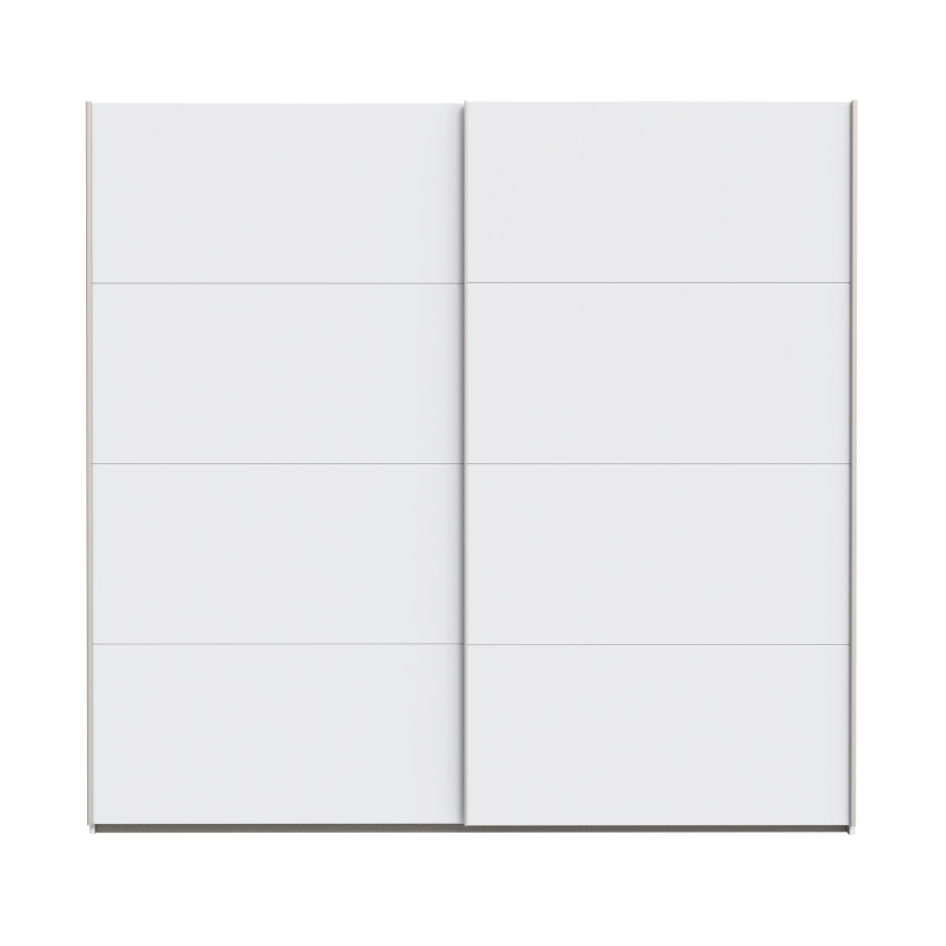 Riidekapp peegliga KARO 220x210 cm valge