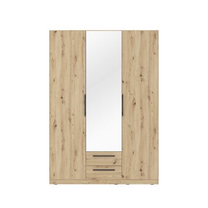 Riidekapp peegliga MARO 150x213 cm, artisan-tamm