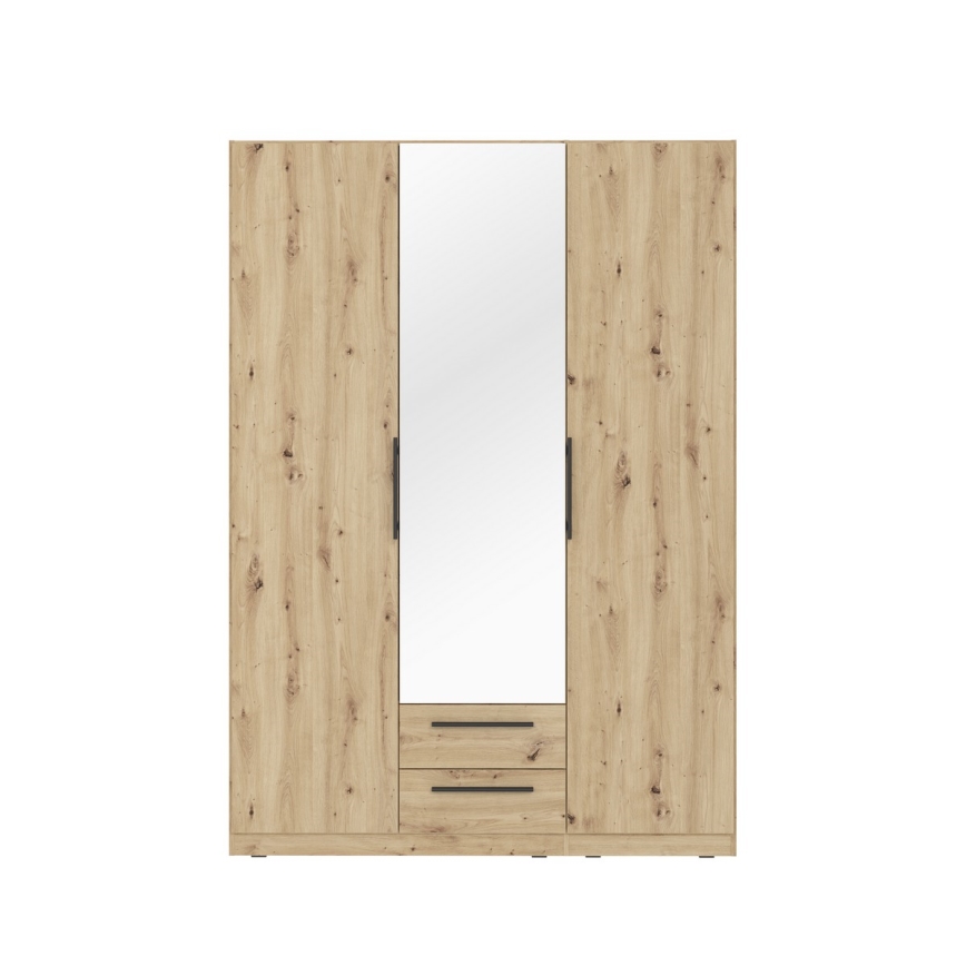 Riidekapp peegliga MARO 150x213 cm, artisan-tamm