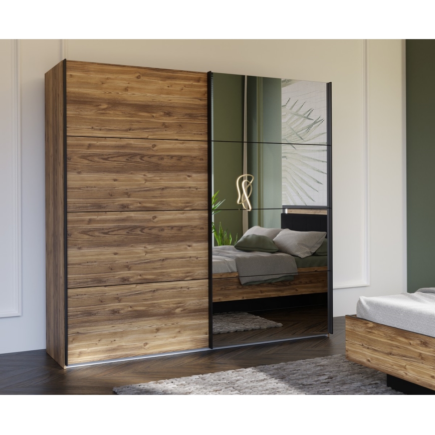 Riidekapp peegliga OREN 220x210 cm artisan-tamm