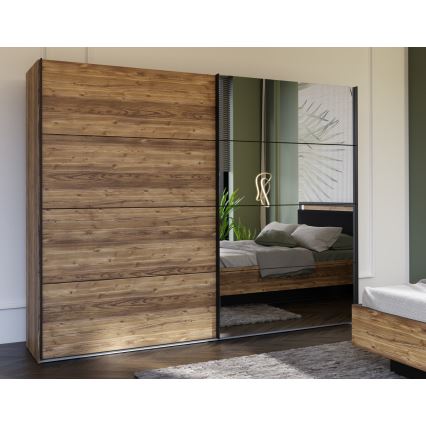 Riidekapp peegliga OREN 270x210 cm tamm artisan