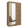 Riidekapp peegliga SABRINA 120x215 cm woltani tamm