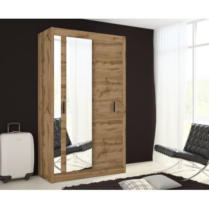 Riidekapp peegliga SABRINA 120x215 cm woltani tamm