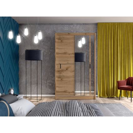 Riidekapp peegliga SABRINA 150x215 cm woltani tamm