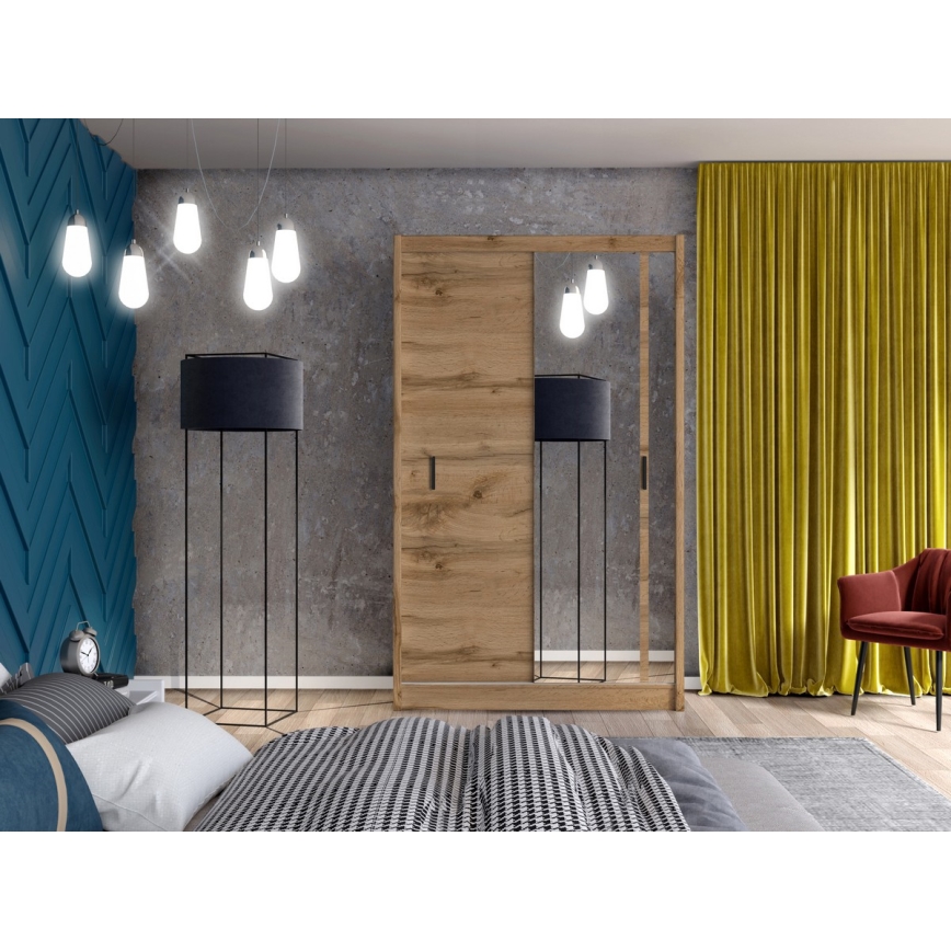 Riidekapp peegliga SABRINA 150x215 cm woltani tamm