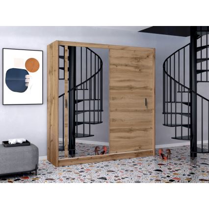 Riidekapp peegliga SABRINA 203x215 cm woltani tamm