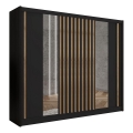 Riidekapp peegliga SANTINO 250x215 cm must/craft-tamm