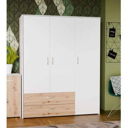 Riidekapp URO 152x190 cm artisan-tamm/valge