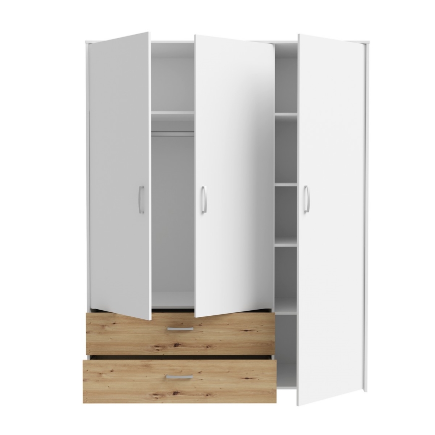 Riidekapp URO 152x190 cm artisan-tamm/valge