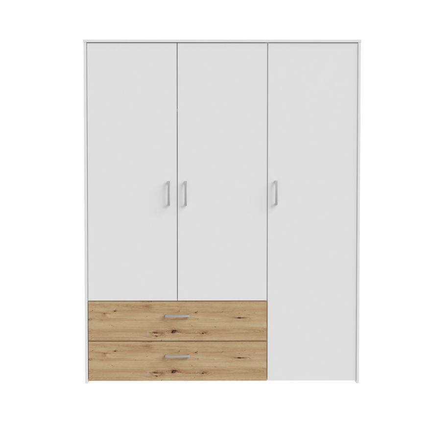Riidekapp URO 152x190 cm artisan-tamm/valge