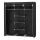 Riidest hoiukapp MATIS 150x175 cm, riiulite ja riidepulgaga, must