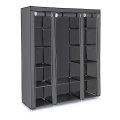 Riidest riidekapp riiulite ja riidevarraga MATIS 150x175 cm hall