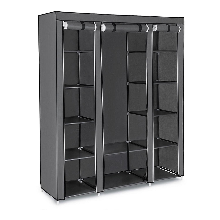Riidest riidekapp riiulite ja riidevarraga MATIS 150x175 cm hall