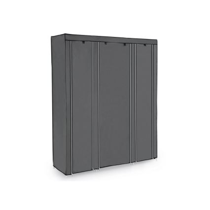 Riidest riidekapp riiulite ja riidevarraga MATIS 150x175 cm hall