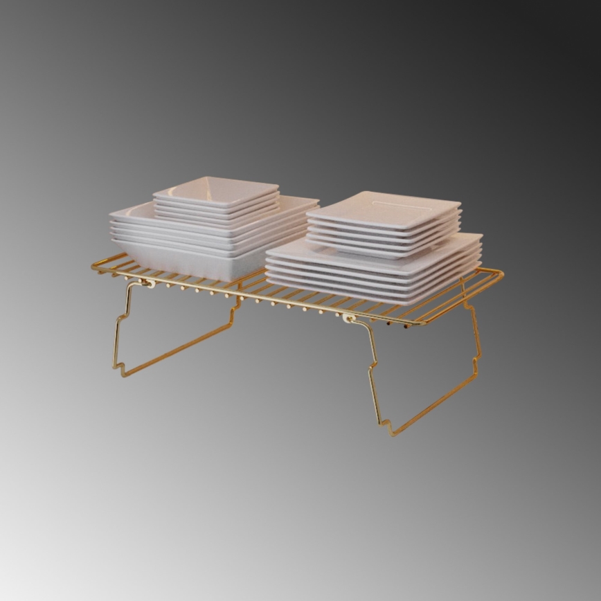 Riiuli organiseerija 42x19 cm kuldne