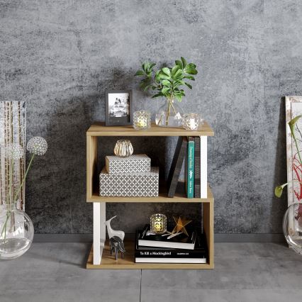 Riiuli osa LIMA 64x60 cm valge/pruun