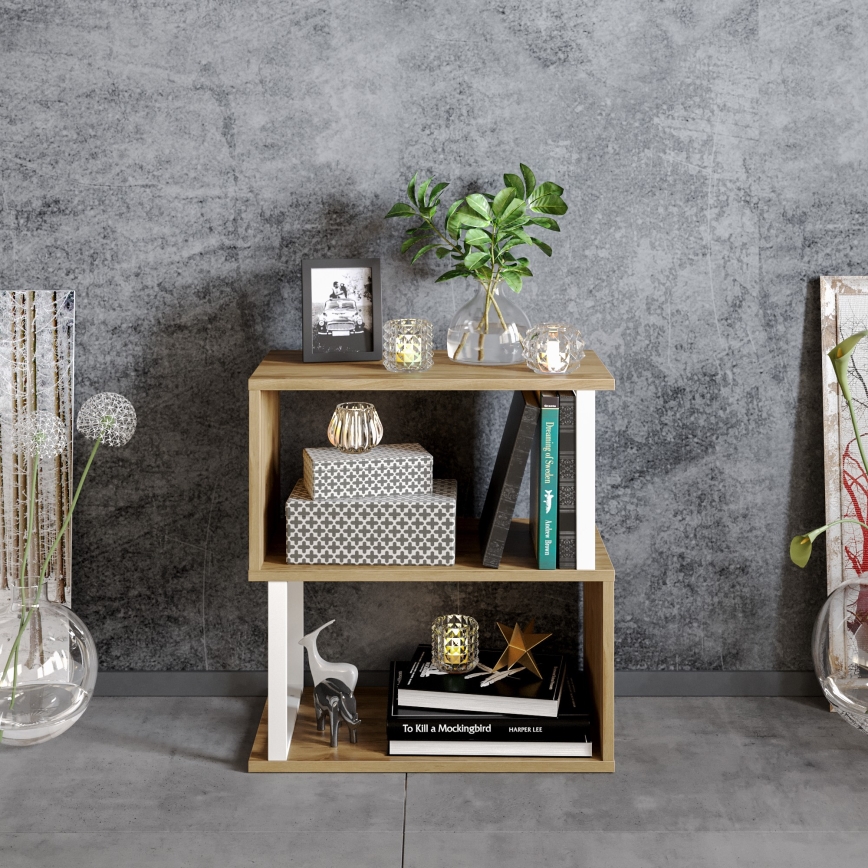 Riiuli osa LIMA 64x60 cm valge/pruun