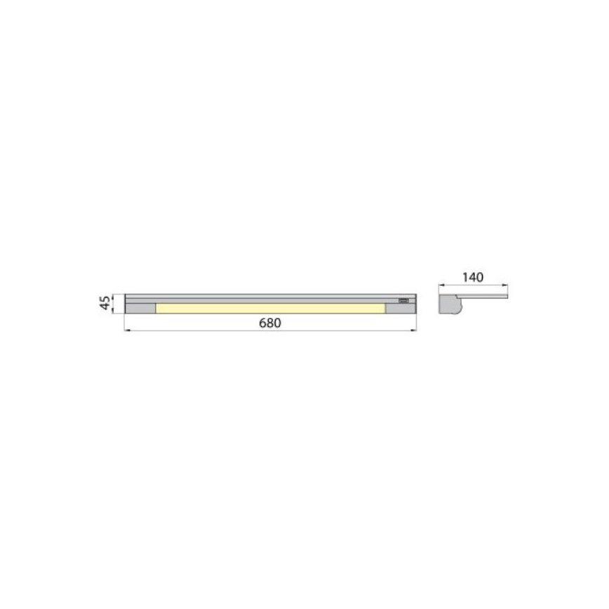 Riiuliga seinavalgusti APERA T5 G5/13W/230V 68 cm