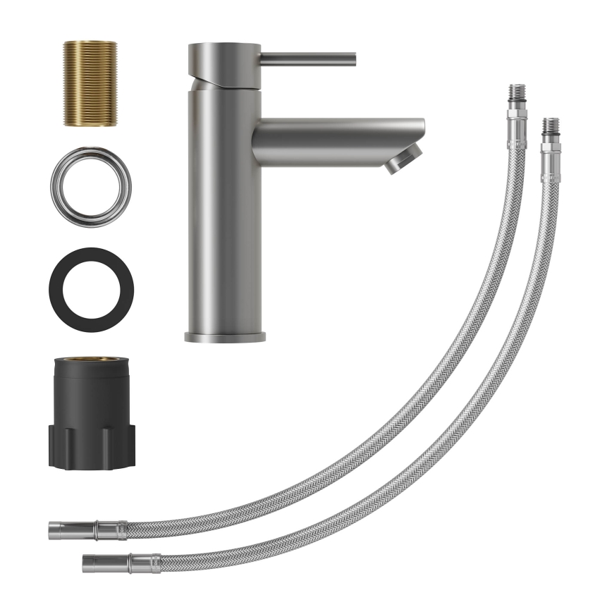 RINGSTED valamu segisti 17,8 cm pulbervärvitud hall