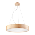 Ripats köisnööril NATURAL 3xE27/60W/230V ? 47 cm mänd