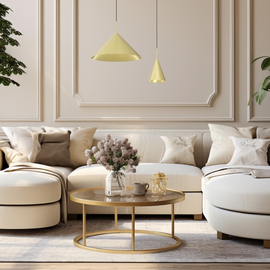 Ripatsivalgusti kaabliga CAPITAL 1xGX53/15W/230V läbimõõt 17 cm kuldne