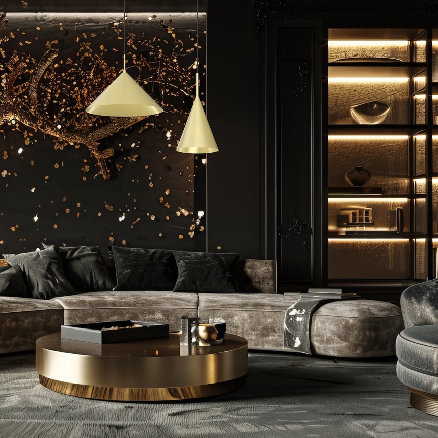 Ripatsivalgusti kaabliga CAPITAL 1xGX53/15W/230V läbimõõt 17 cm kuldne