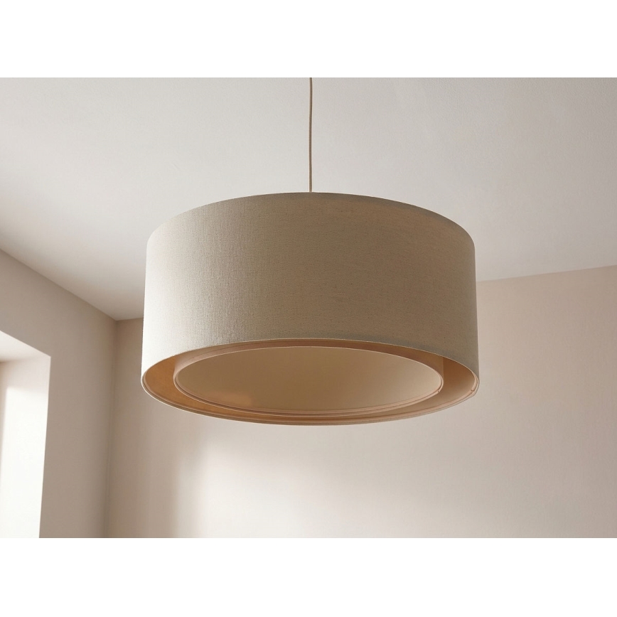Ripatslaelamp kaabliga BOHO TRINITI 1xE27/60W/230V, läbimõõt 50 cm, kreemjas