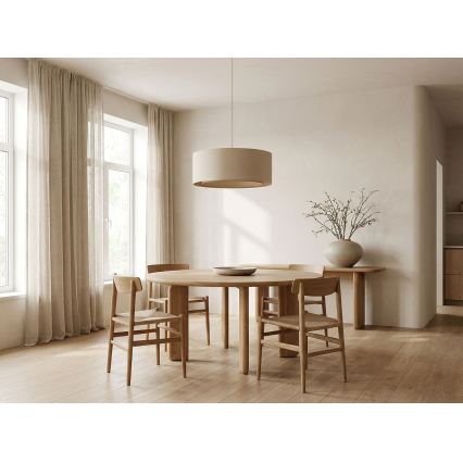 Ripatslaelamp kaabliga BOHO TRINITI 1xE27/60W/230V, läbimõõt 50 cm, kreemjas