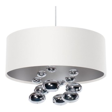 Ripatslamp juhtmega BUBBLE 1xE27/60W/230V, läbimõõt 40 cm, valge