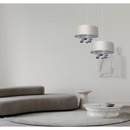 Ripatslamp juhtmega BUBBLE 1xE27/60W/230V, läbimõõt 40 cm, valge