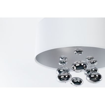 Ripatslamp juhtmega BUBBLE 1xE27/60W/230V, läbimõõt 40 cm, valge