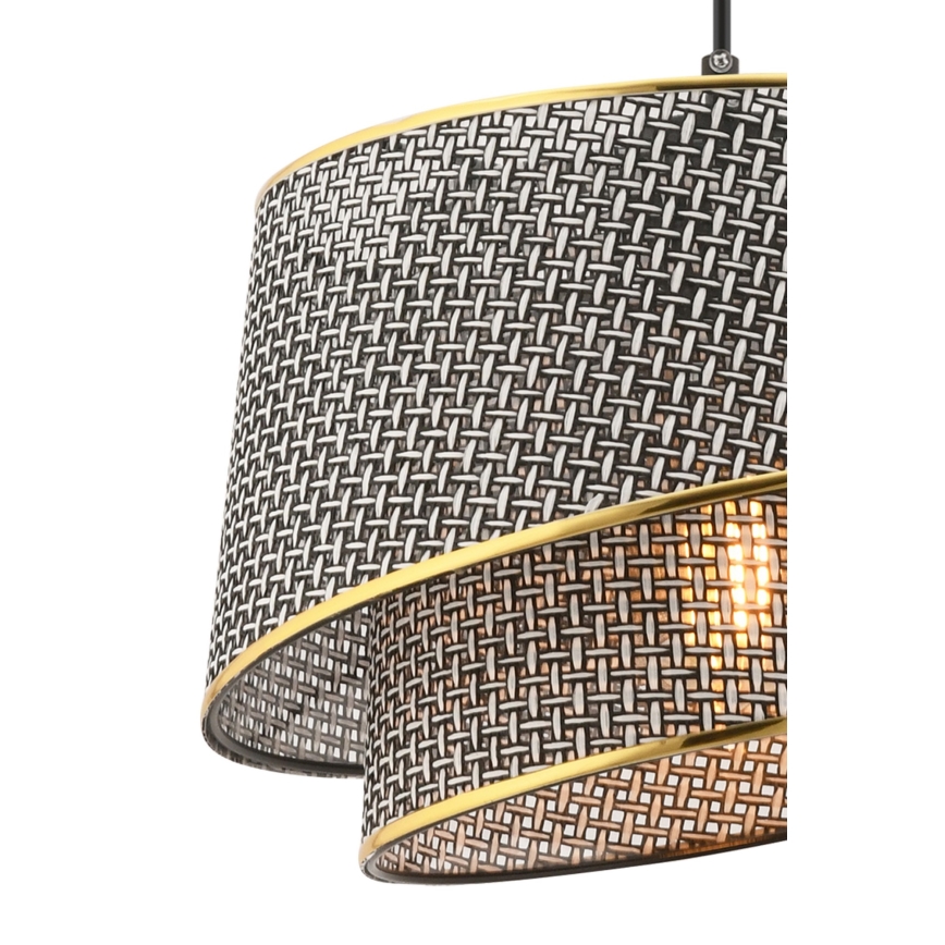 Ripatslamp kaabliga BARETTE 1xE27/60W/230V hall/kuldne