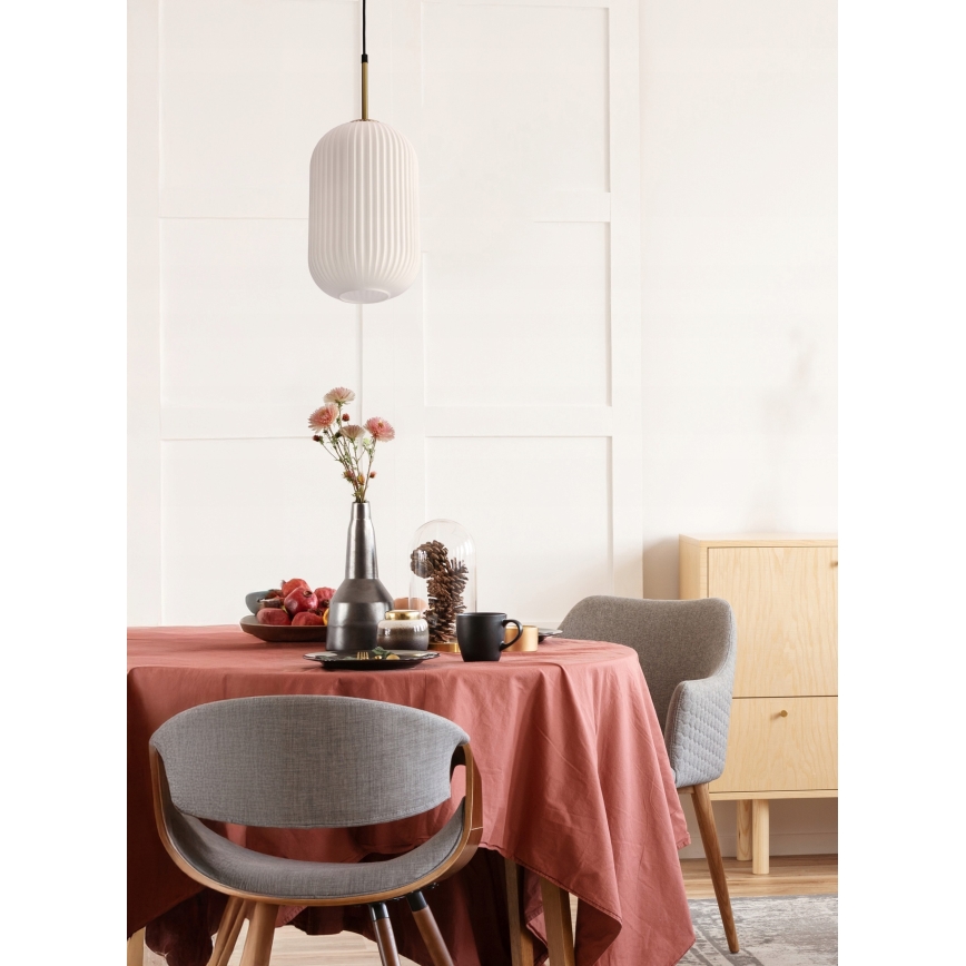 Ripatslamp kaabliga CRESTO 1xE27/40W/230V valge/kuldne