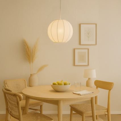 Ripatslamp kaabliga DANA 1xE27/15W/230V, läbimõõt 25 cm, valge