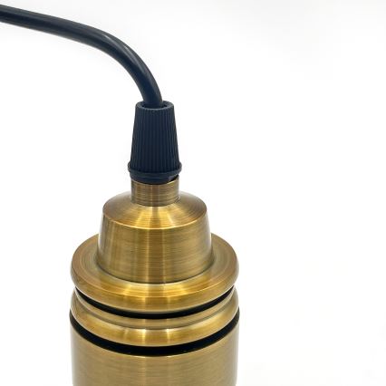 Ripatslamp kaablil HECTOR 1xE27/15W/230V valge/messing Ø 20 cm