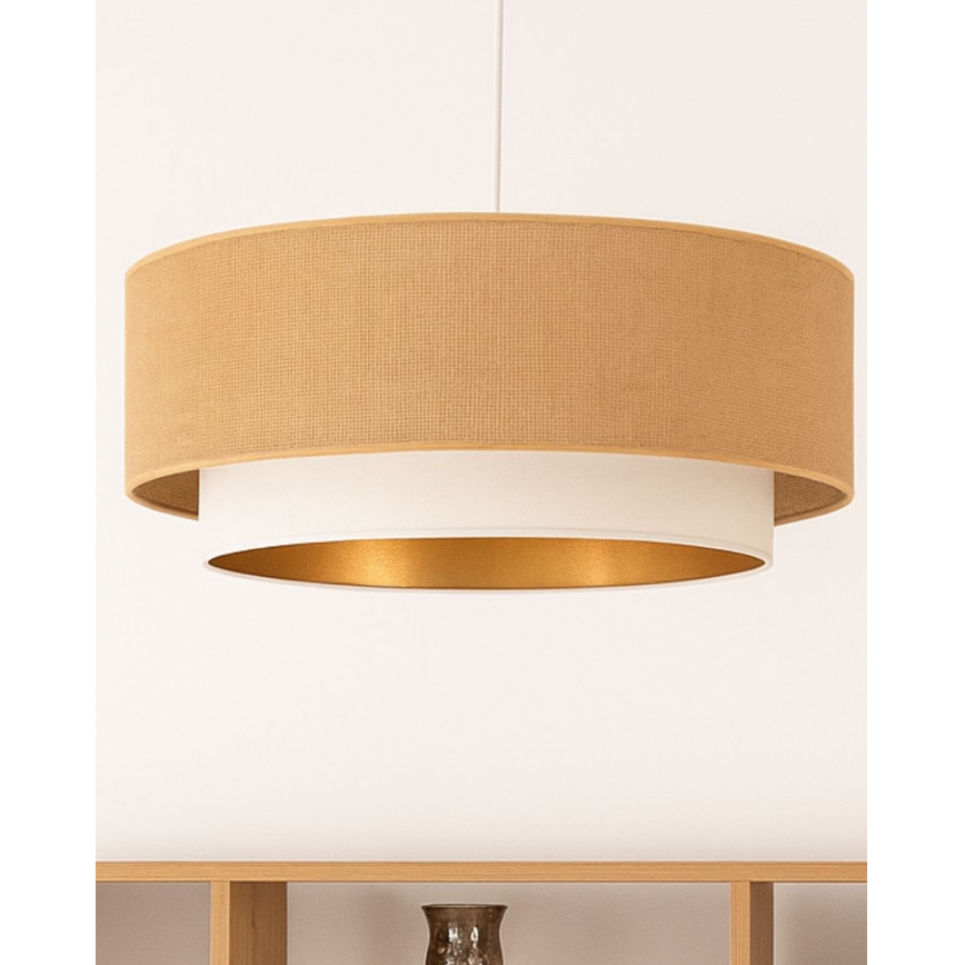 Ripatslühter juhtmega SARTA 1xE27/60W/230V, läbimõõt 45 cm, valge/juut