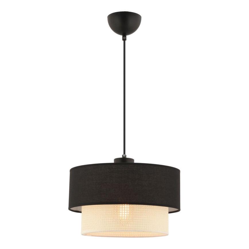 Ripatslühter juhtmel ECHO 1xE27/60W/230V must/kreem