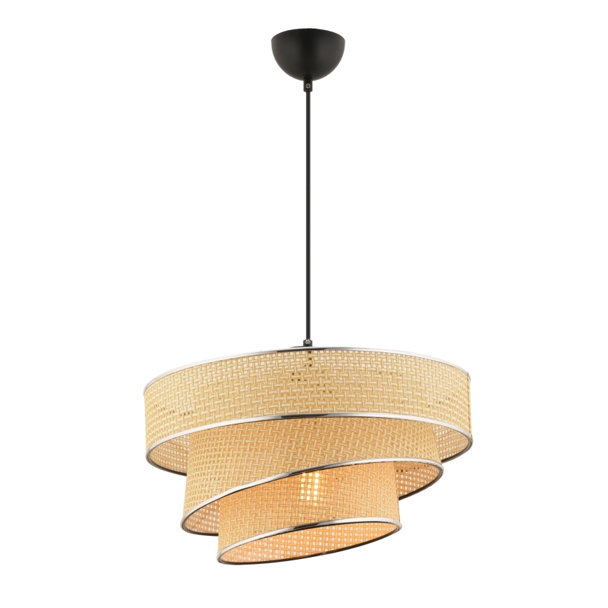 Ripatslühter kaabliga COUPER 1xE27/60W/230V beež/läikiv kroom